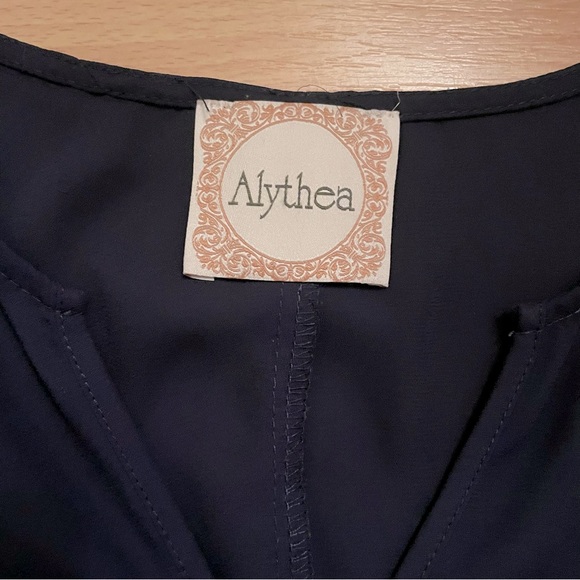 Alythea Navy Ruffled Blouse - Picture 5 of 5